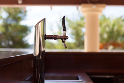 Close up of tap on sink