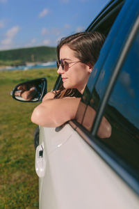 Portrait of man wearing sunglasses