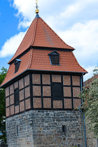 Low angle view of building against sky