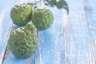 Close-up of fruits on table