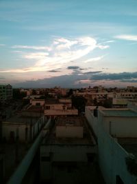 High angle shot of townscape
