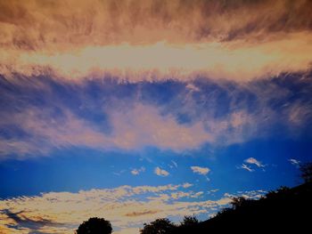 Low angle view of sky during sunset