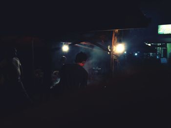 Night view of illuminated street light