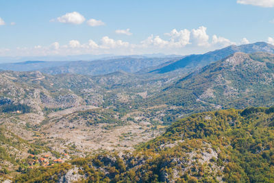 High angle view of landscape against sky