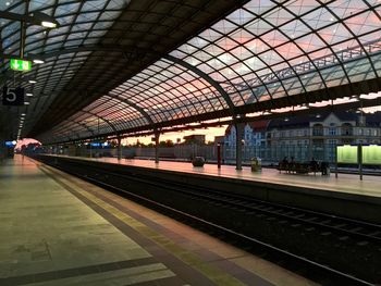 Train at railroad station