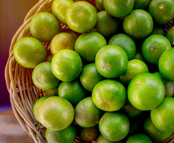 High angle view of apples in market