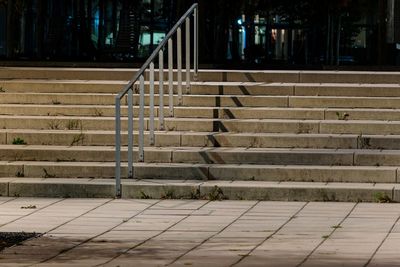 Staircase of footpath at night