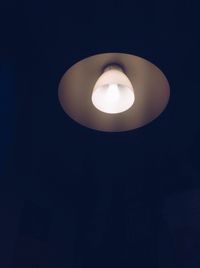 Low angle view of electric lamp