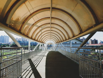 Empty elevated walkway