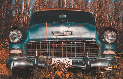 Abandoned vintage car