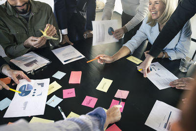 Group of business people during meeting in office