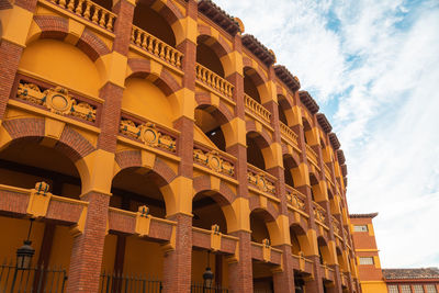 Low angle view of historical building against sky