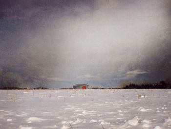 Scenic view of snow covered landscape