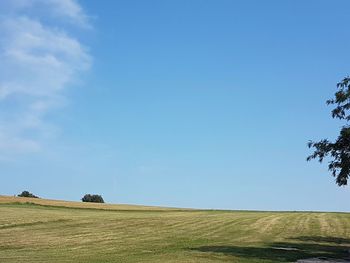 Scenic view of land against sky