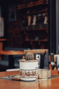 Close-up of coffee on table