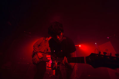 Man playing at music concert