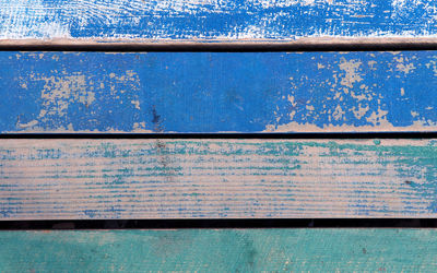 Old wooden texture with grunge paint. wood texture in vintage style. blue vintage background.