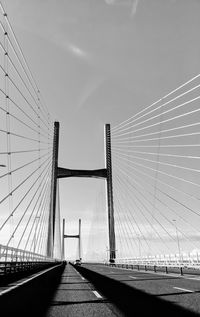 View of suspension bridge against sky