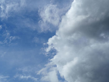 Low angle view of clouds in sky