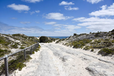 Road amidst landscape against sky