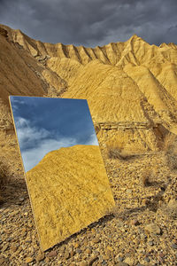 Bardenas reales. desierto de bardenas reales, desert of bardenas reales navarra spain this particular rock formation