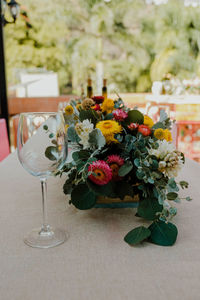 Close-up of potted plant on table