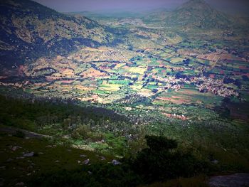 Aerial view of agricultural field