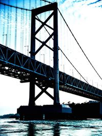 Low angle view of bridge over river