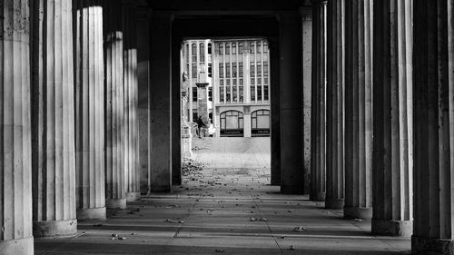 Empty corridor in building