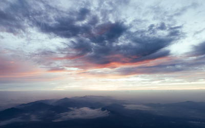 Scenic view of landscape against cloudy sky