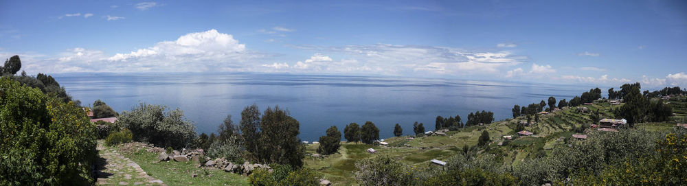 Panoramic view of sea against sky