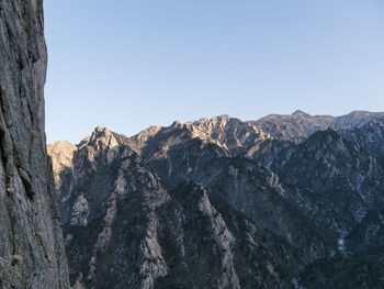 Scenic view of rocky mountains