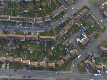 Aerial view of farm