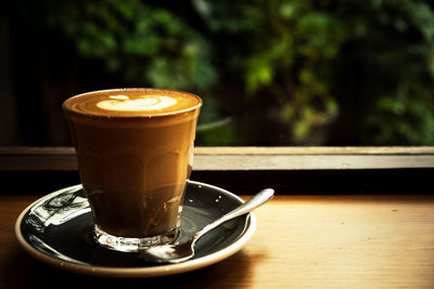 Close-up of coffee on table