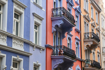 Low angle view of buildings in city