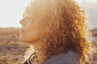 Close-up of young woman