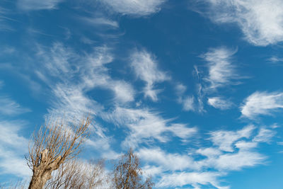 Einsiedeln area, canton schwyz, switzerland, february 20, 2023 interesting cloud shapes in the sky 