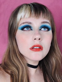 Close-up portrait of a beautiful young woman