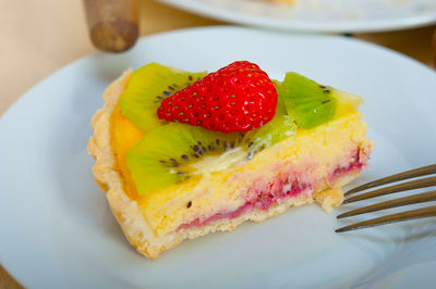 Close-up of dessert in plate