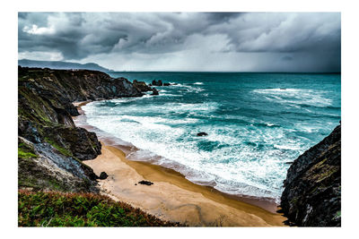 Scenic view of sea against sky