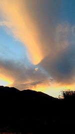 Silhouette of landscape at sunset