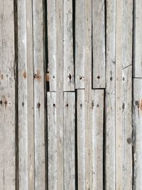 Full frame shot of texture of wooden planks of a pier in a floating village