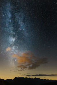 Low angle view of sky at night