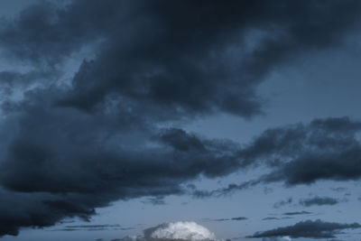 Low angle view of storm clouds in sky