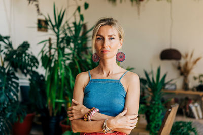 Portrait of gorgeous blonde woman