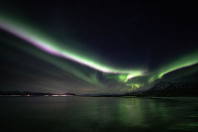 Scenic view of sky at night