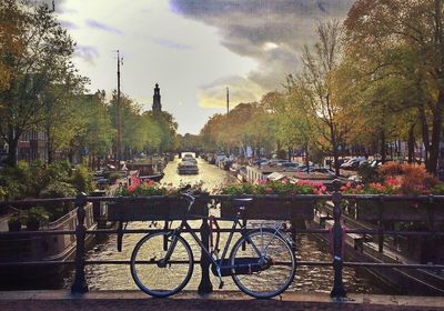 Bicycle against sky