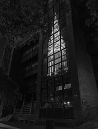 Low angle view of building at night