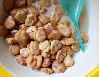 High angle view of breakfast in bowl