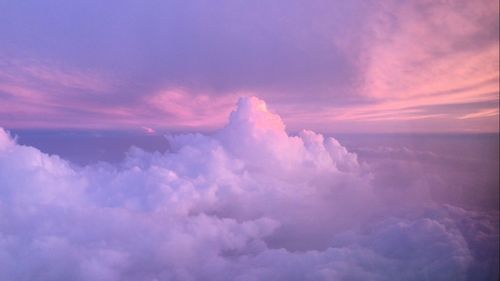 Scenic view of cloudscape against sky during sunset